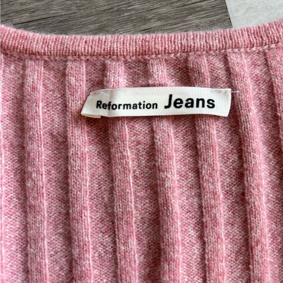Reformation Pink Ribbed Knit Top - Picture 2 of 5